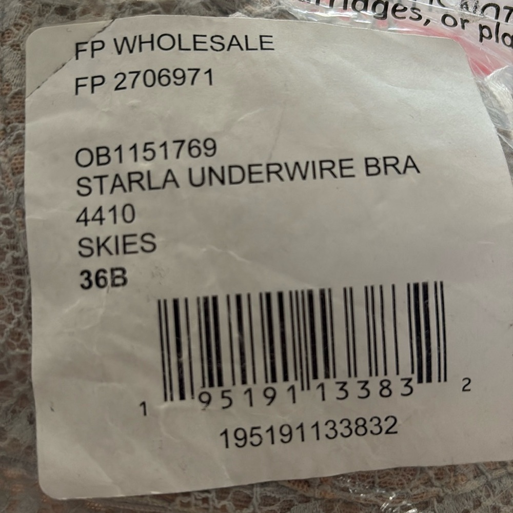 NWT Free People Starla Underwire Bra sz 36B - Picture 5 of 5